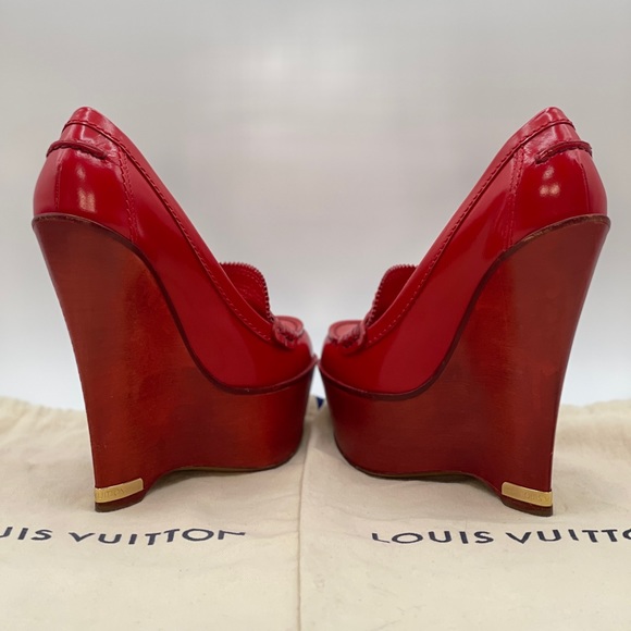 Louis Vuitton Fetish Platform Wood Wedge Limited Edition Leather Shoes - Picture 4 of 16